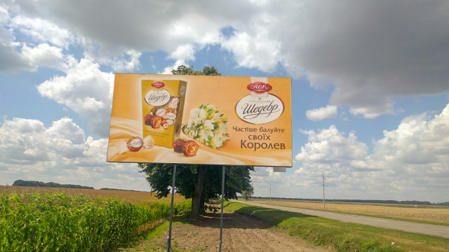 Щит 6x3,  вьезд в город