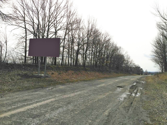 Щит 6x3,  Дорога Е 19-04 Білопілля-Терни-Липова Долина-Гадяч 85 км+500 влево