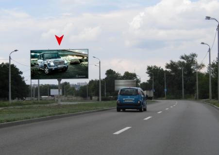 Щит 6x3,  Съезд с Южного моста на правый берег, на разделителе