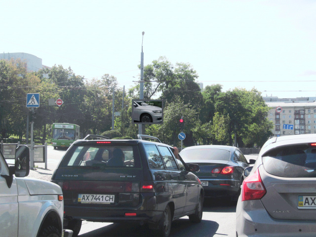 Цифрова панель 3.1x2.2,  Клочковская ул. - Соборный спуск, в центр (Павловская Площадь, Полтавский Шлях, Харьковская набережная)