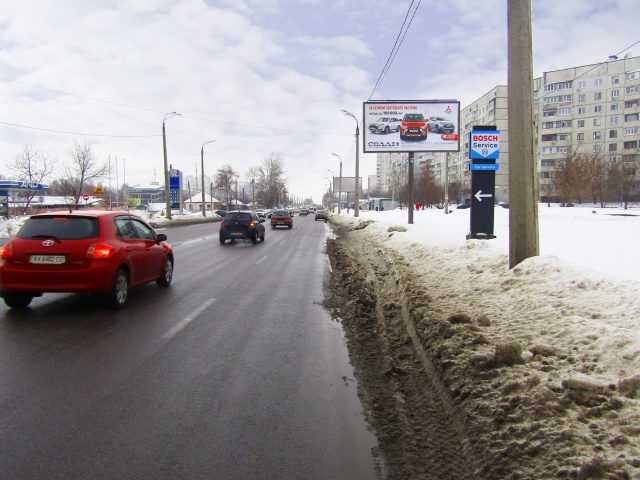 Щит 6x3,  Леся Сердюка ул. (напротив дома № 13), из центра (Континент)