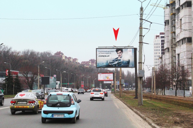 Щит 6x3,  Клочковская ул., 119а, в центр   ( VIP )